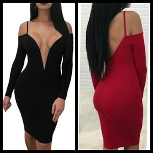 Sexy Deep V Dress